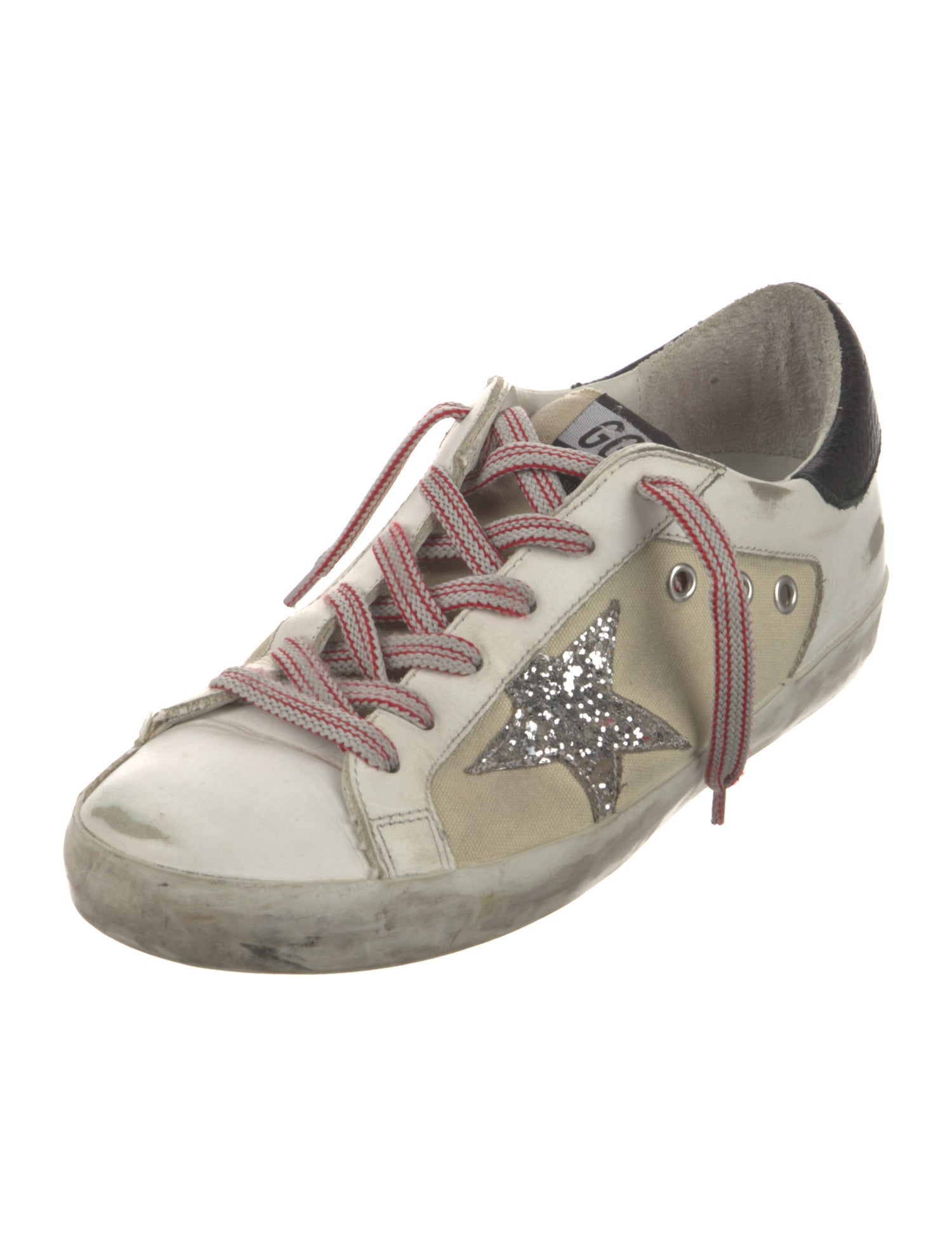 Golden Goose Leather Printed Sneakers